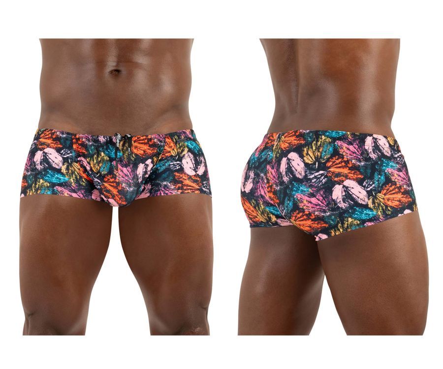  FEEL SW Swim Trunks , Color: Pink Leaves, Size: XL