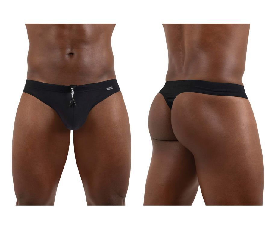  X4D SW Swim Thongs , Color: Jet Black, Size: XL