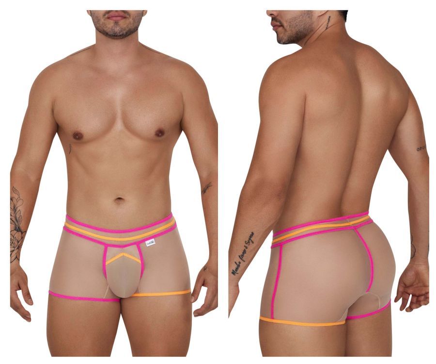  Tulle Trunks , Color: Beige-Neon, Size: S/M