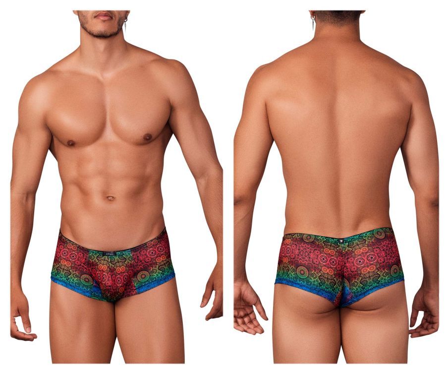  Printed Microfiber Trunks , Color: Mandala, Size: L