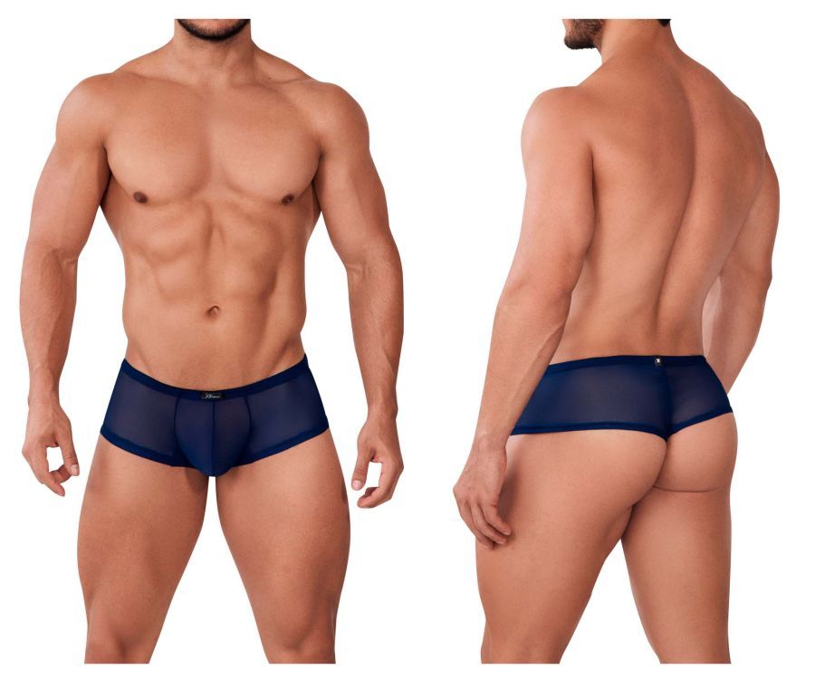  Tulle mesh Trunks , Color: Navy, Size: S