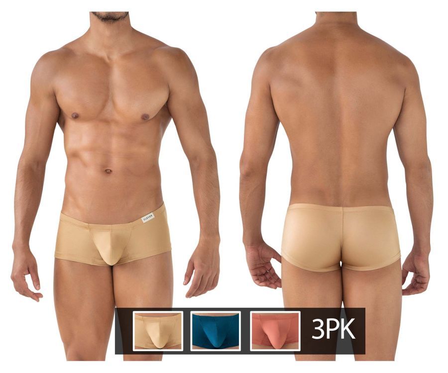  3PK Australian Latin Trunks , Color: Blue-Ochre-Gold, Size: L