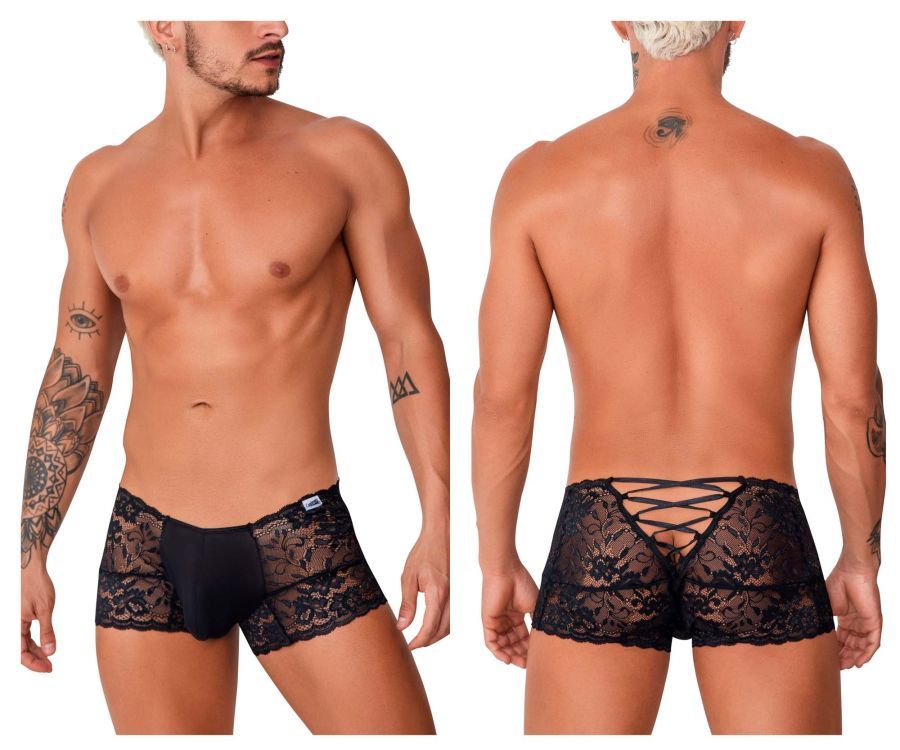  Lace Trunks , Color: Black, Size: S/M