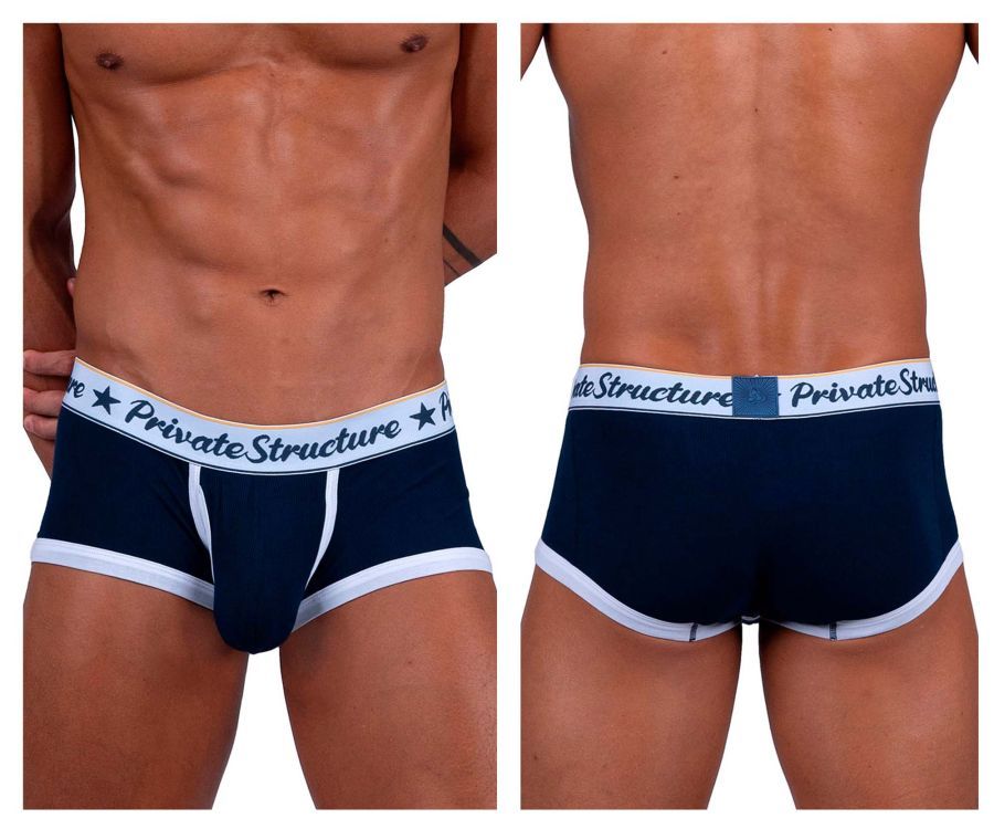  Classic Mid Waist Trunks , Color: Navy, Size: S