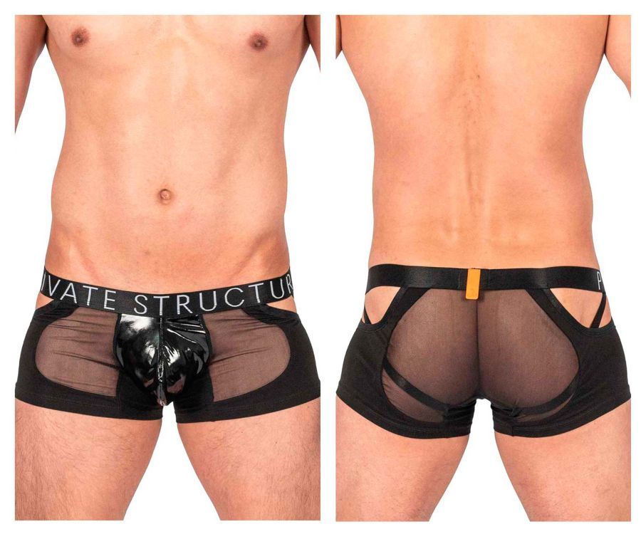  Alpha Low Waist Mesh Back Jockstrap Trunks , Color: Black, Size: S