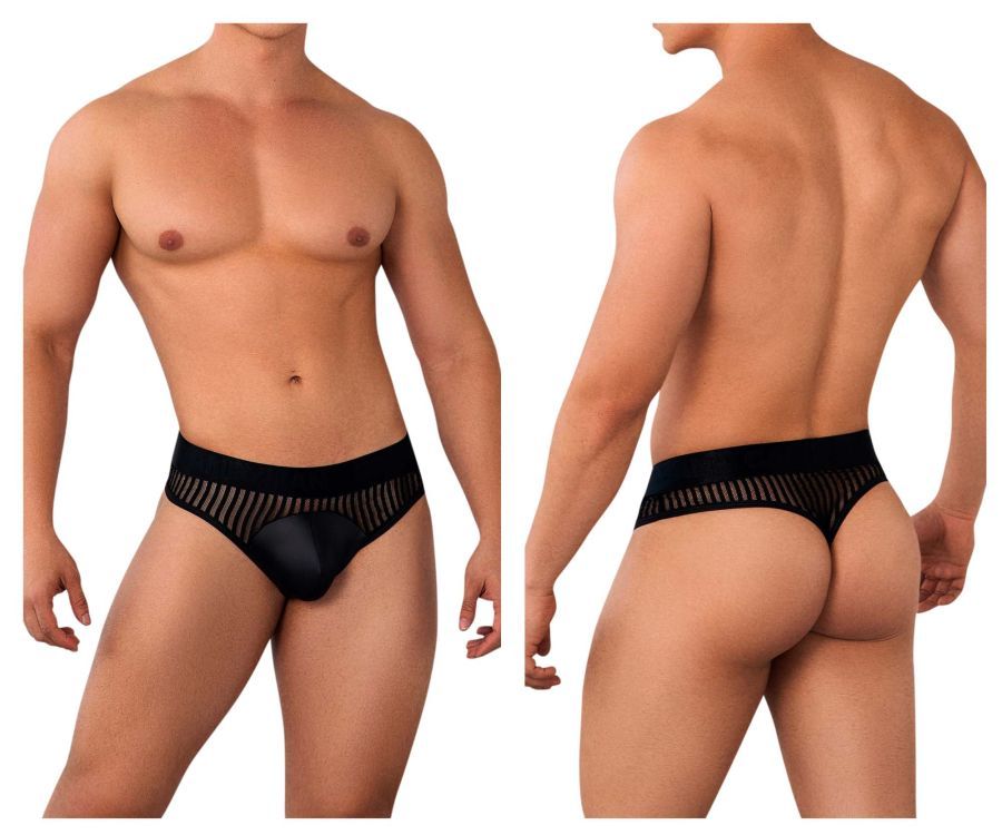  Mesh Thongs , Color: Black, Size: S/M