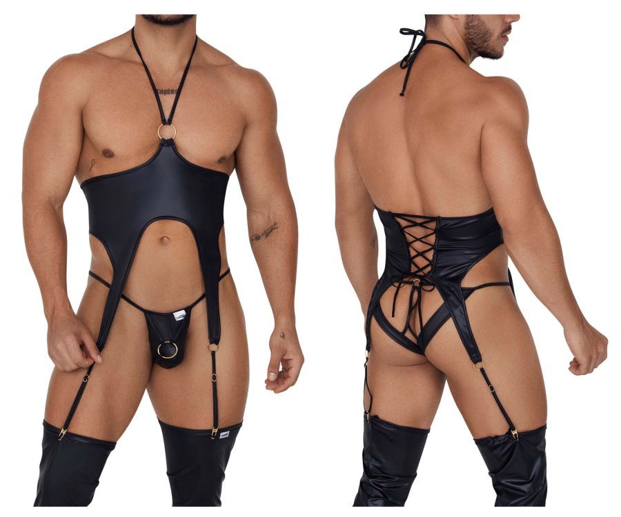  Harness Jock Two Piece Set , Color: Black, Size: L/XL