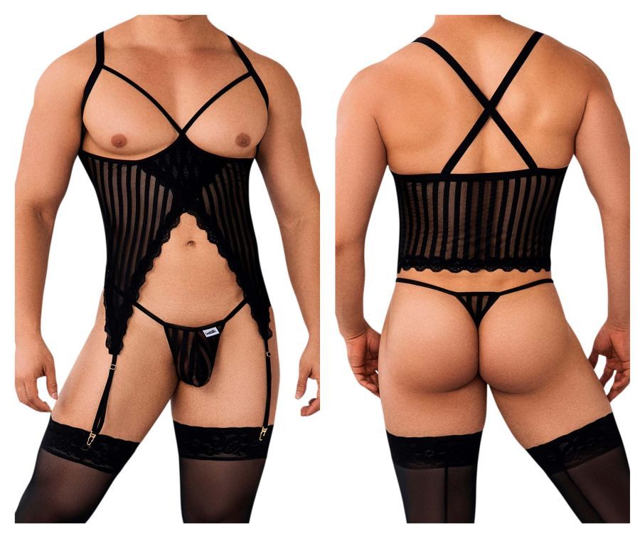  Mesh Two Piece Set , Color: Black, Size: S/M
