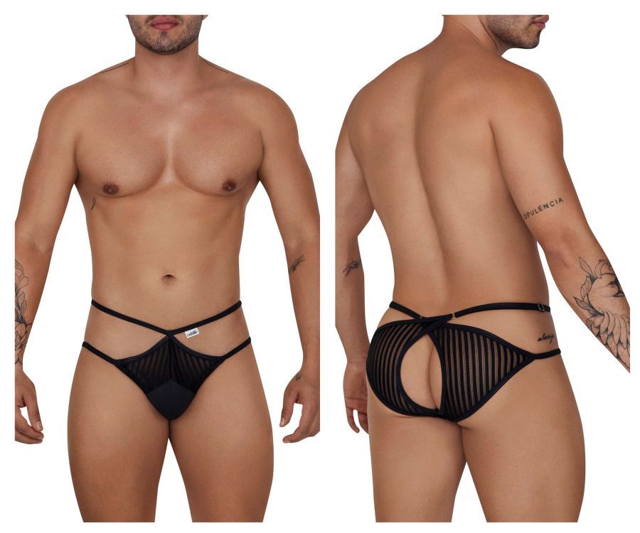  Mesh Briefs , Color: Black, Size: S/M