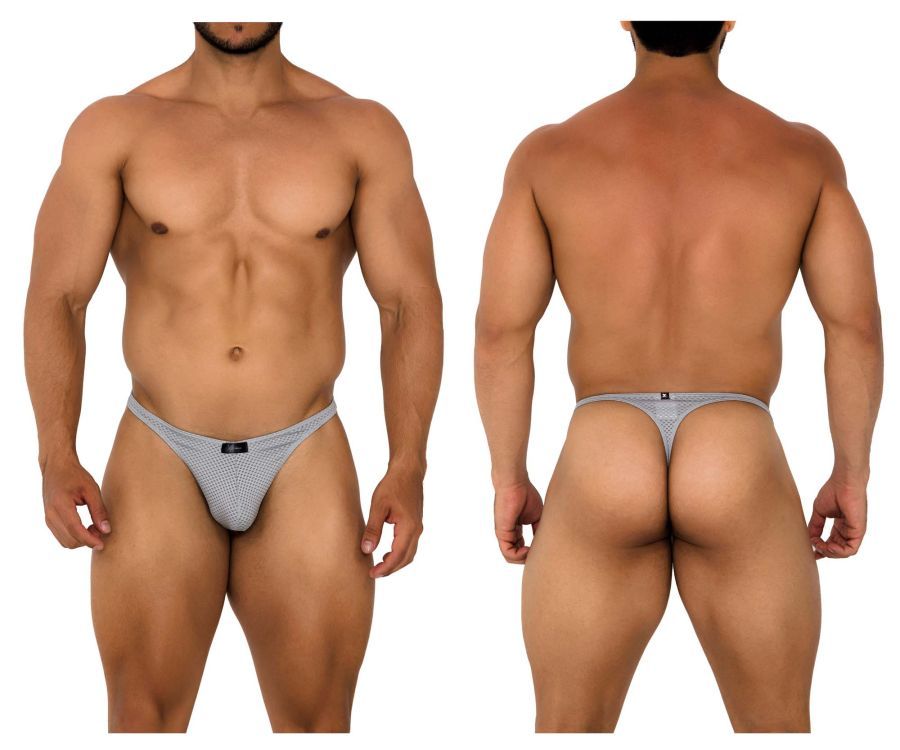  Mesh Thongs , Color: Gray, Size: XL
