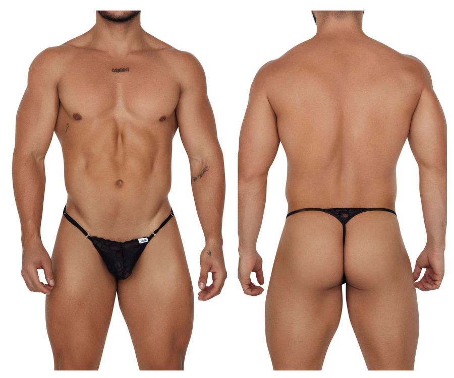  Lace Thongs , Color: Black, Size: S/M