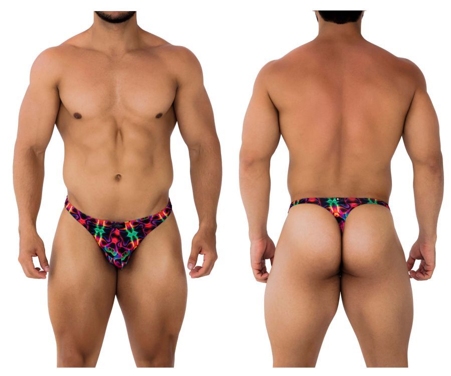  Printed Thongs , Color: Bows, Size: XL