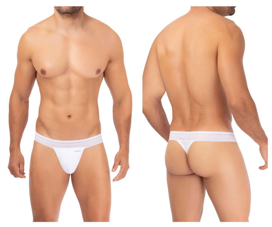  Microfiber Thongs , Color: White, Size: S