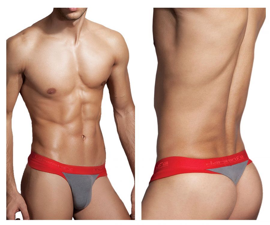  Warrior Thong , Color: Smoke-Red, Size: L