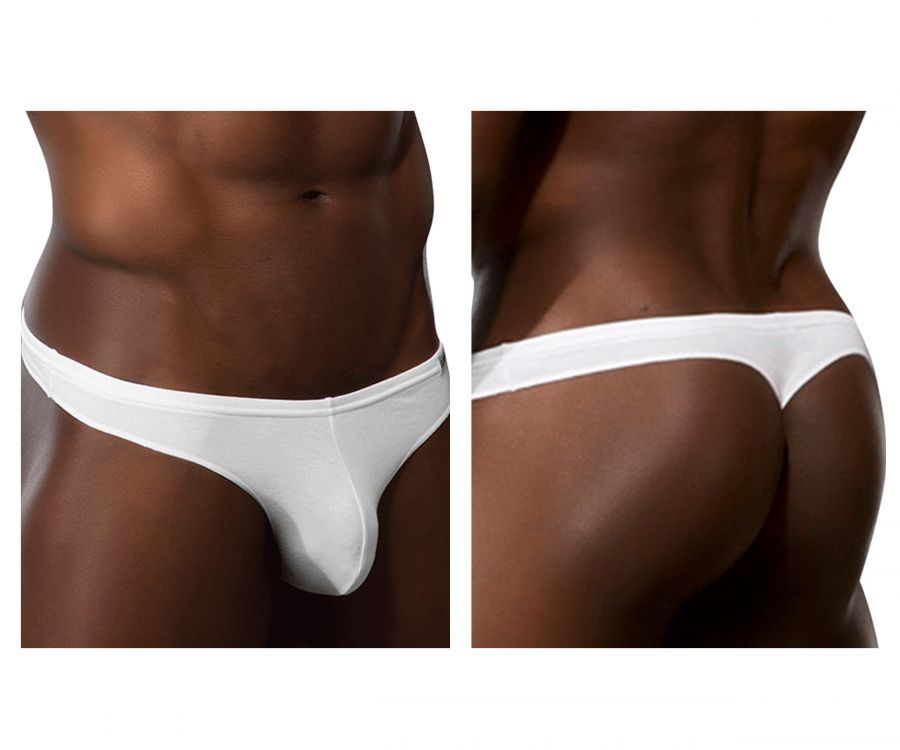  Euro Thong , Color: White, Size: L