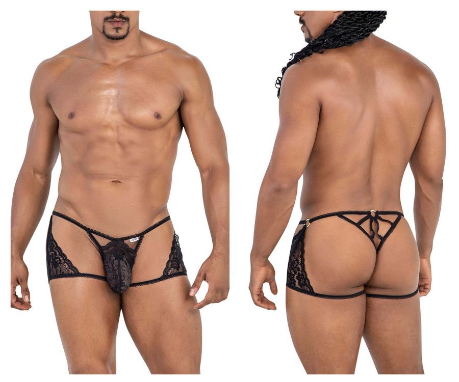 Lace Trunks Thongs, Size: S/M, Color: Black
