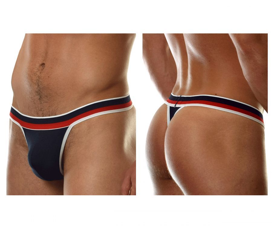  Metro Thong , Color: Navy Blue, Size: L