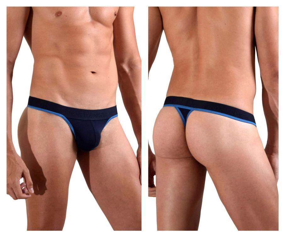  Borderline Thongs , Color: Navy, Size: XL