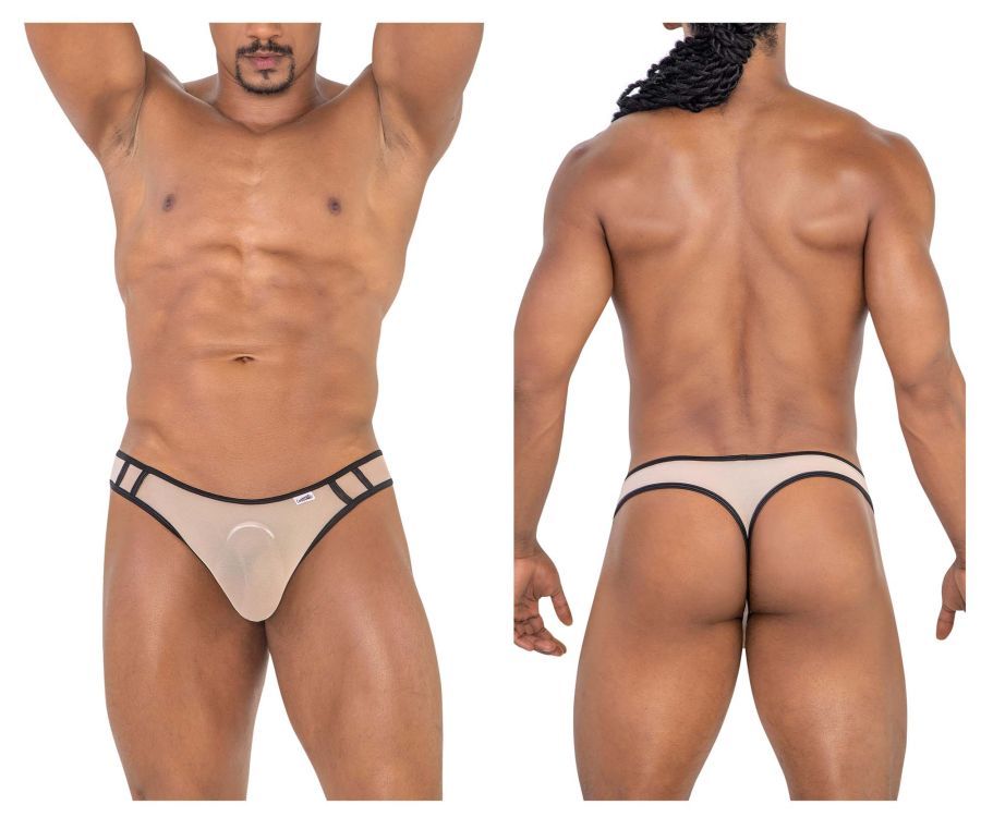  Sports Mesh Thongs , Color: Beige, Size: S/M