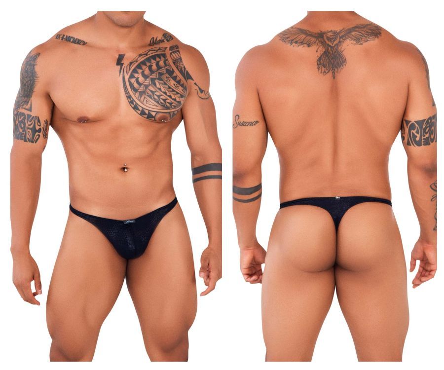  Lace Thongs , Color: Black, Size: L