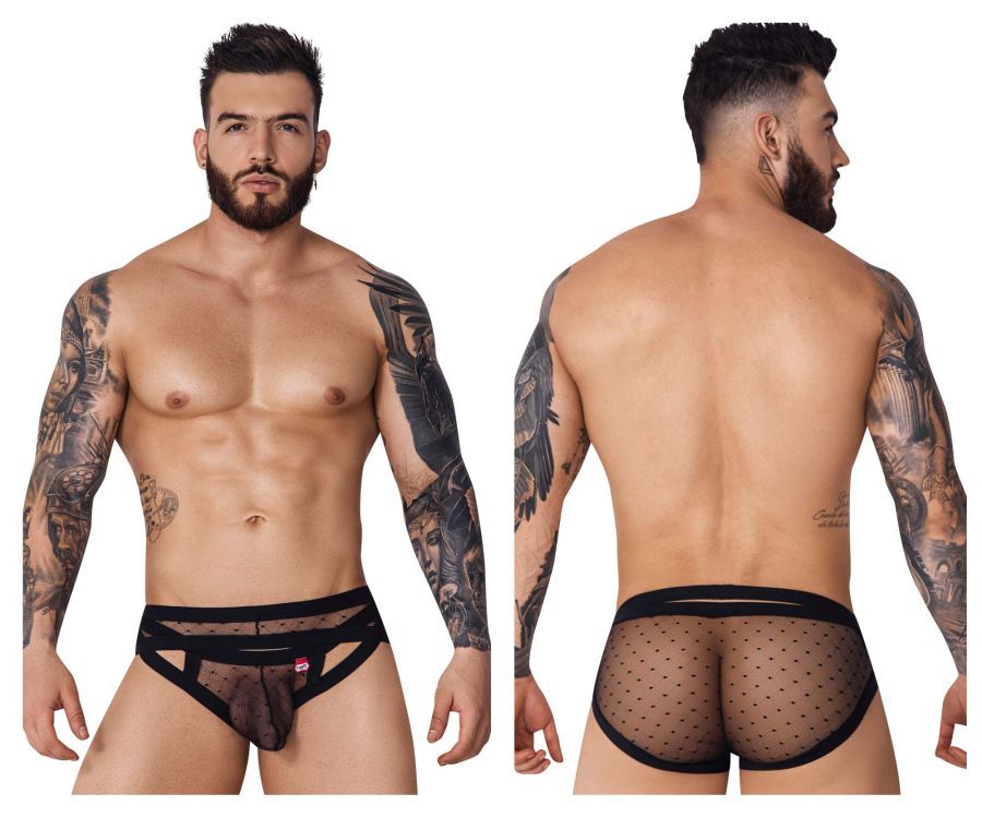 PIK 1093 Oomph Mesh Briefs , Color: Black, Size: S