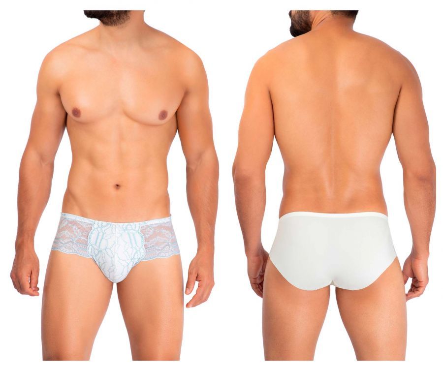  Solid Lace Briefs , Color: Vanilla, Size: S