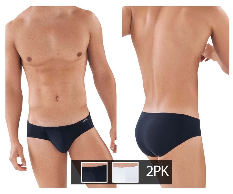  2PK Australian Briefs , Color: Black-White, Size: S