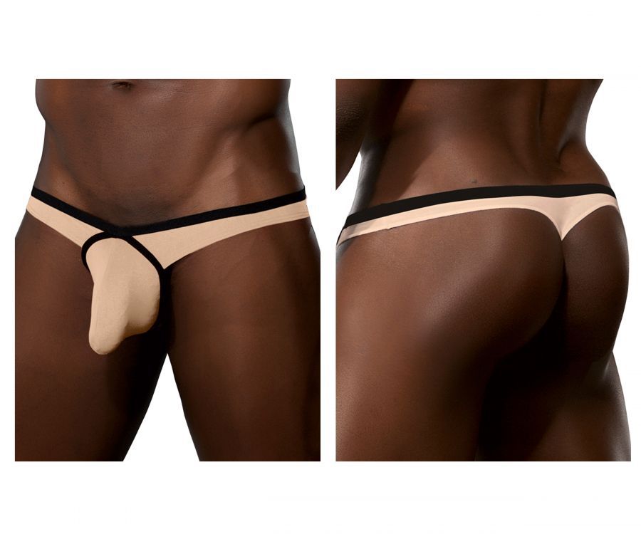  Loop Thong , Color: Tan, Size: M