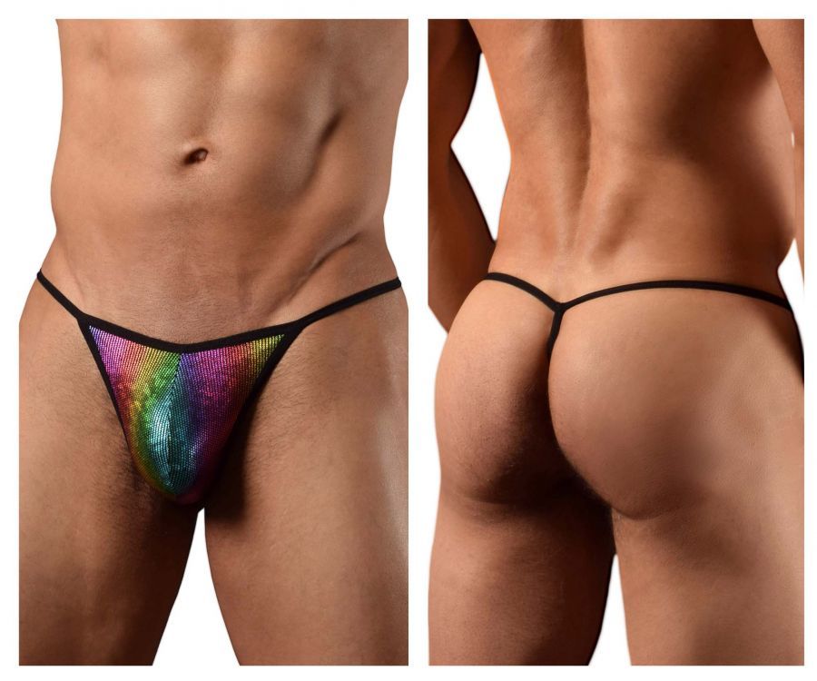  Disco Thongs , Color: Rainbow, Size: L
