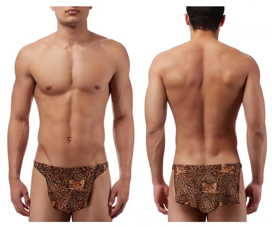  Animal Tarzan Thong , Color: Brown, Size: Only Size