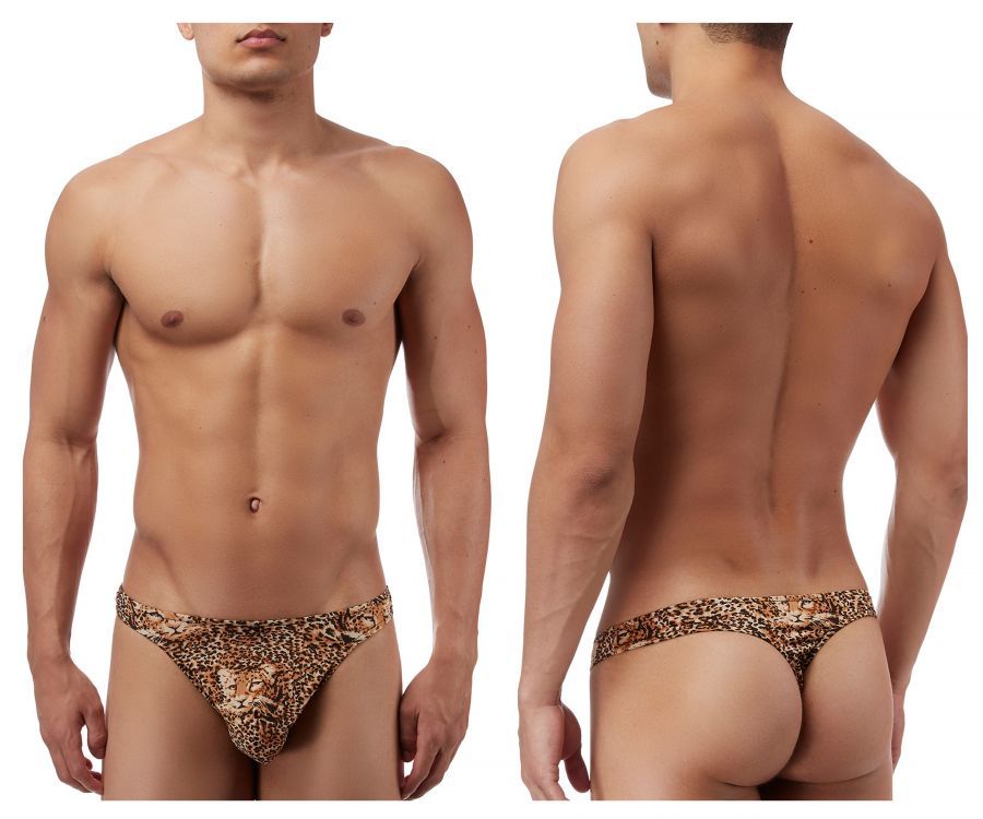  Animal Wonder Thong , Color: Brown, Size: S/M