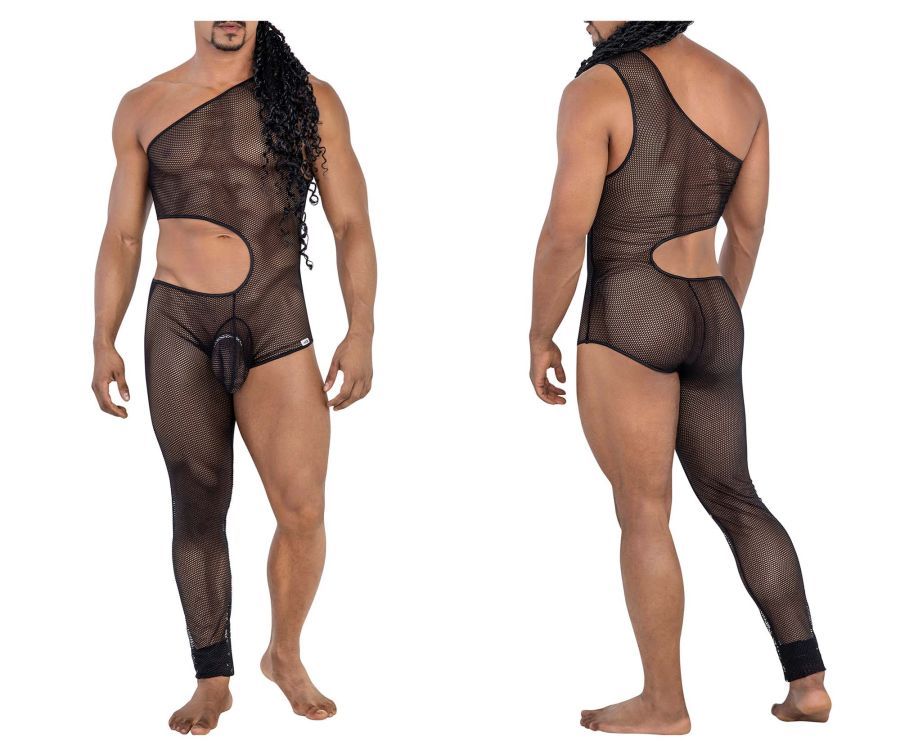 One Shoulder One Leg Bodysuit , Color: Black, Size: S/M