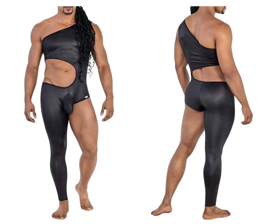  One Shoulder One Leg Bodysuit , Color: Black, Size: S/M