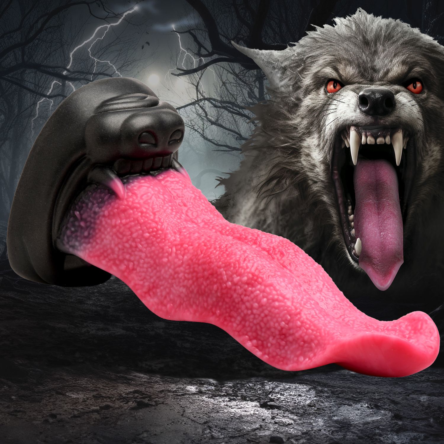 Wolf&#39;s Lick Silicone Dildo