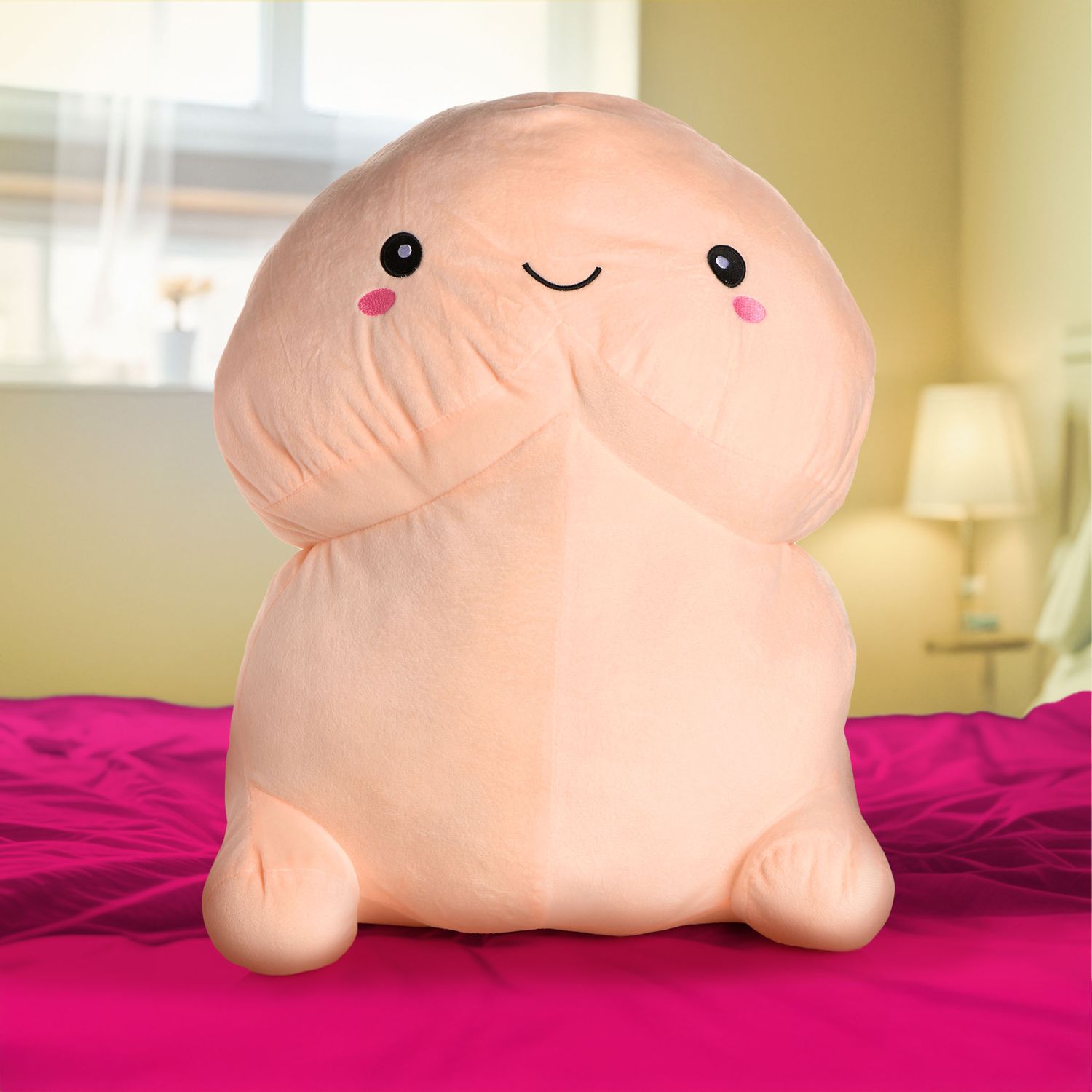 Chibi Happy Peckers Pillow, Size: Large