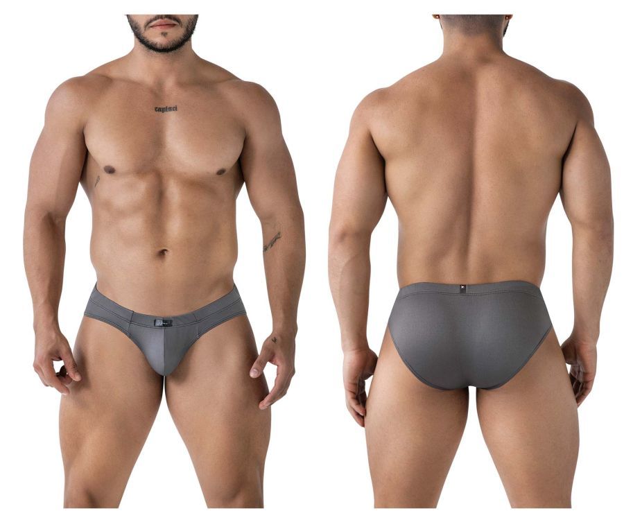  Microfiber Briefs , Color: Gray, Size: XL
