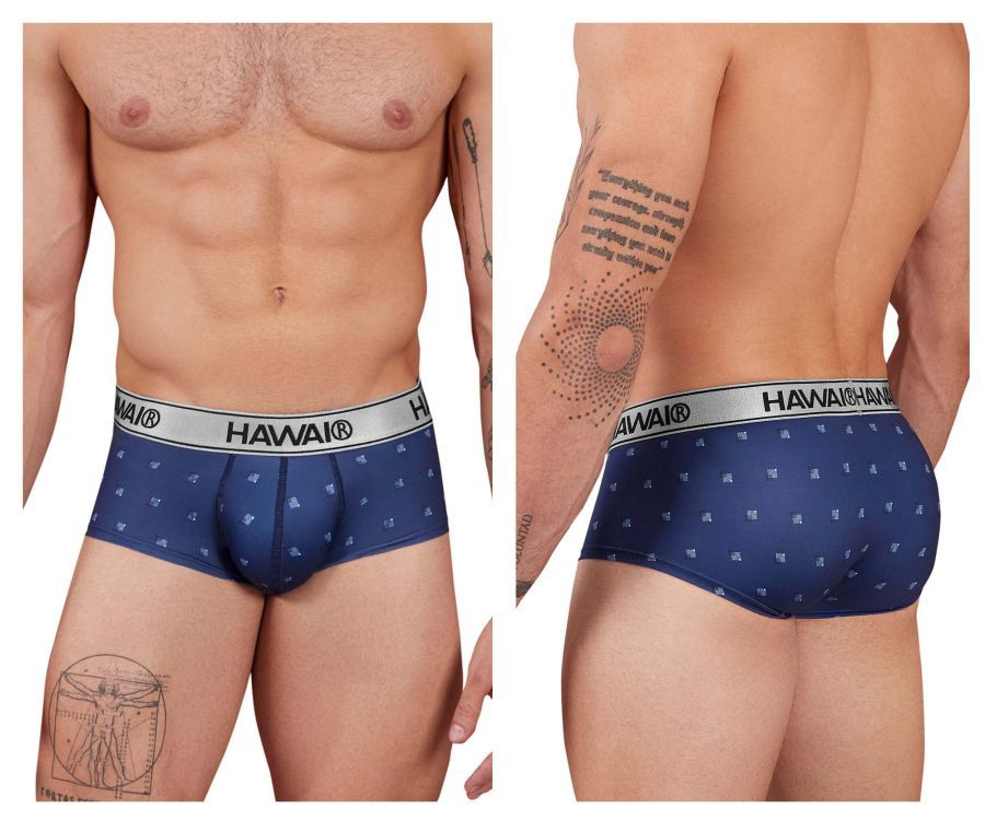  Printed Microfiber Briefs , Color: Blue, Size: S