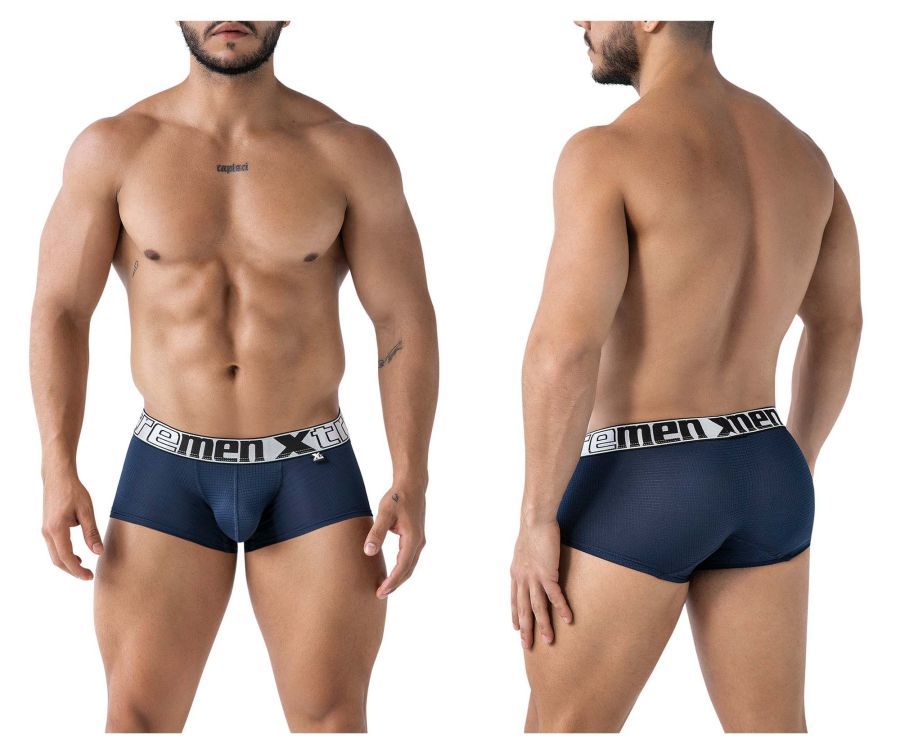  Microfiber Trunks , Color: Navy, Size: XL