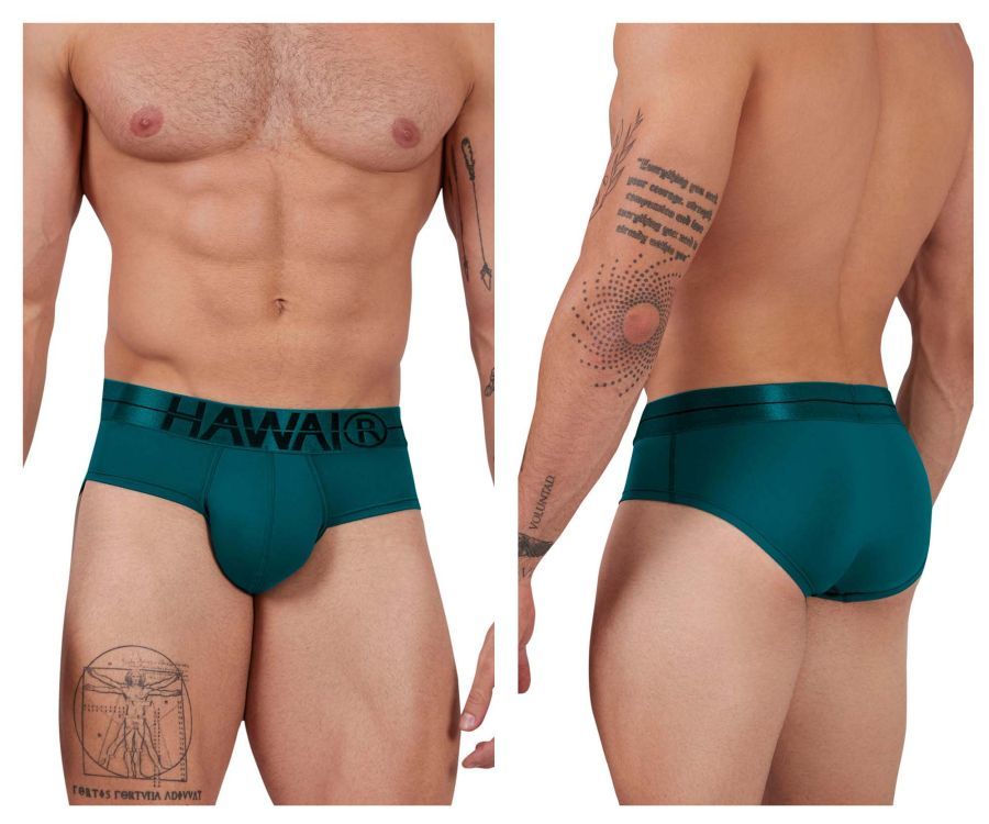  Microfiber Briefs , Color: Green, Size: L
