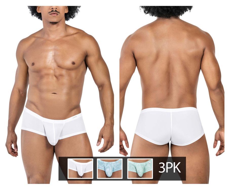  3PK Autralian Latin Trunks , Color: Blue-White-Green, Size: L