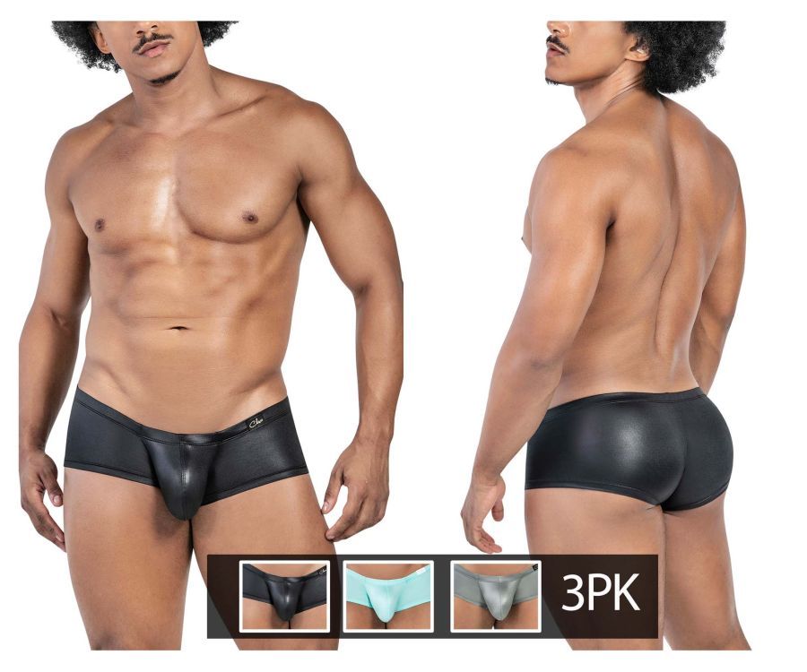  3PK Autralian Latin Trunks , Color: Blue-Green-Black, Size: L