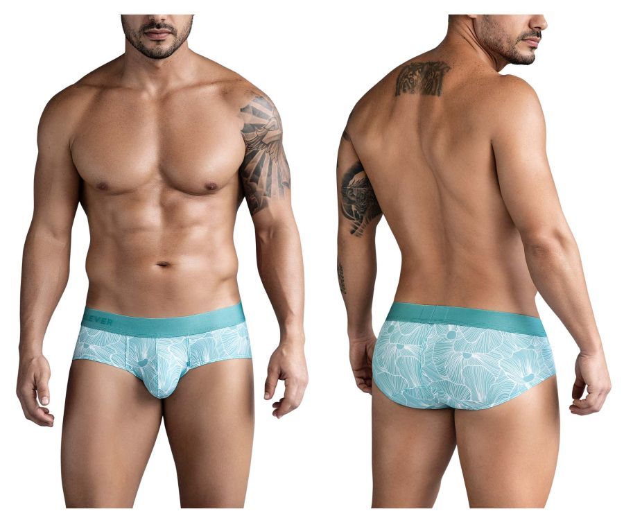  Rose Briefs , Color: Green, Size: XL