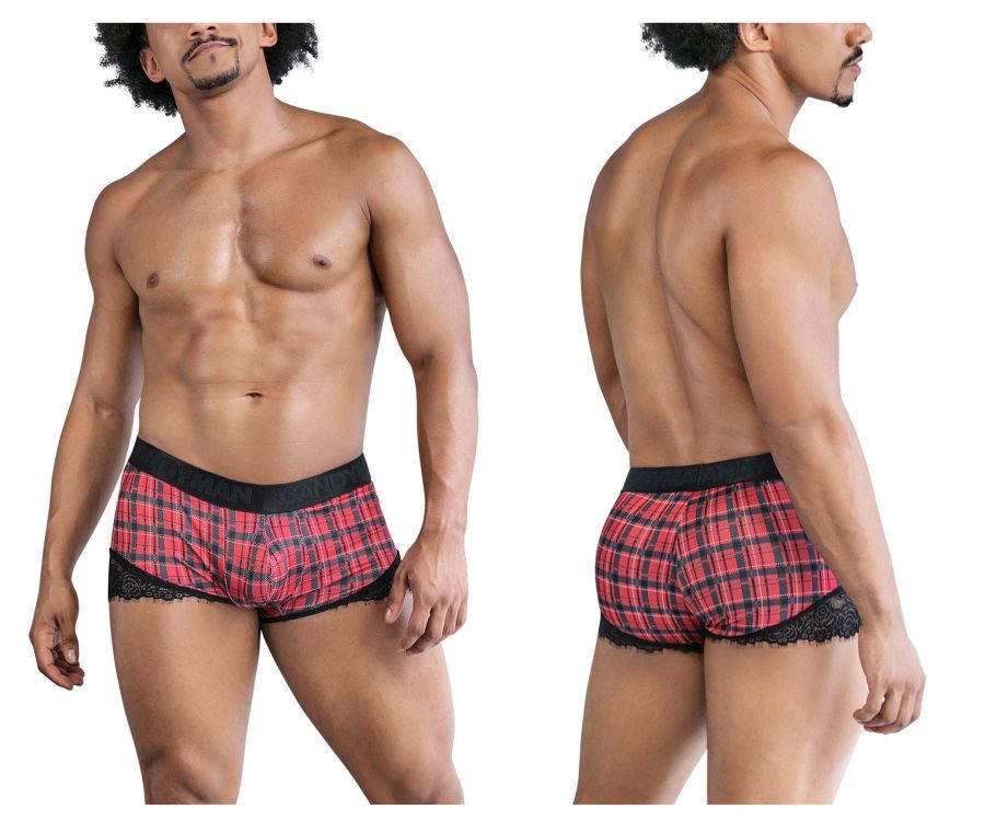  Back to School Trunks , Color: Red Plaid, Size: S/M