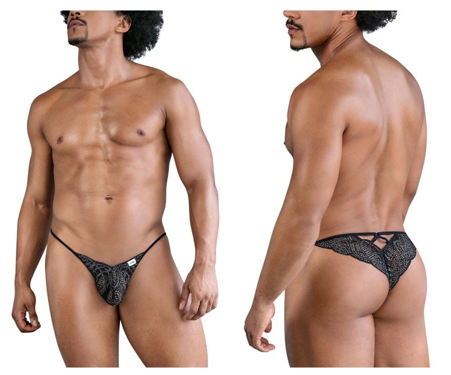  Lace Thongs , Color: Black, Size: S/M