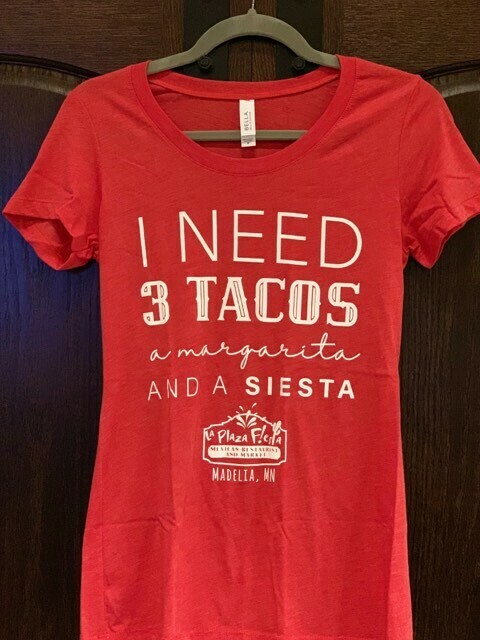 "3 Tacos" Ladies T-shirt