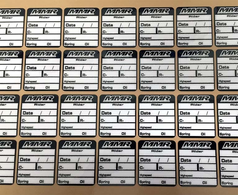 Suspension tuner and engine decal 50 ct