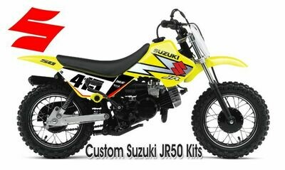 thumbnail image 2 of Rockstar Graphics Kit For Suzuki JR50 – 2000-2007 Dirt Bike Decals – Black/Yellow 2 of 5