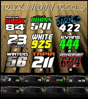 Truck window decals