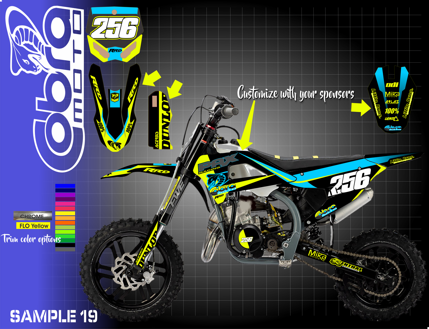 COBRA CX50sr FWE CX50 Electric Full Custom Graphic Kit