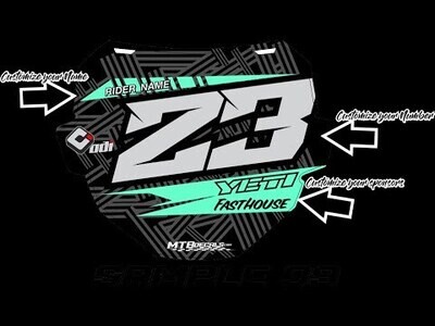 Custom BMX Number Plate Decal
